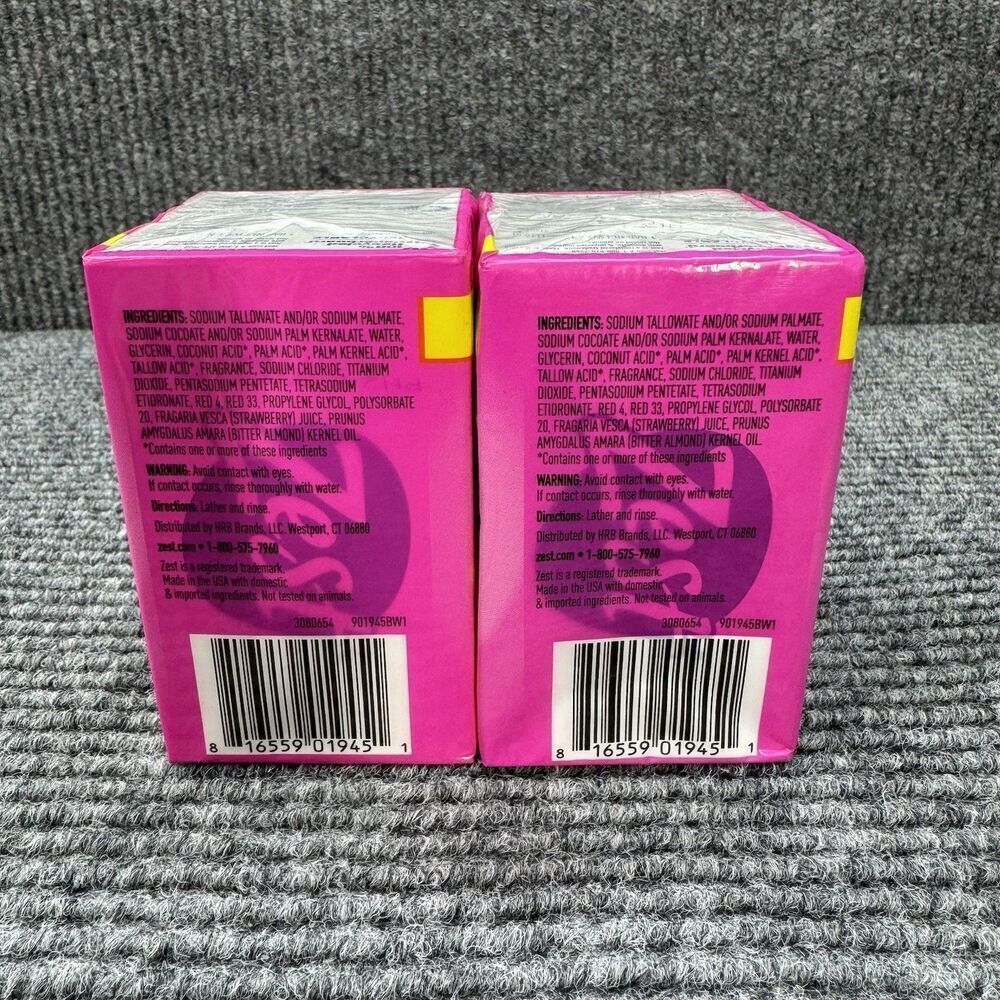 2 Packs -4 Bars ZEST Moisturizing Lush Orchid & Almond Oil Bar Soap 4.12oz Each - Picture 3 of 4